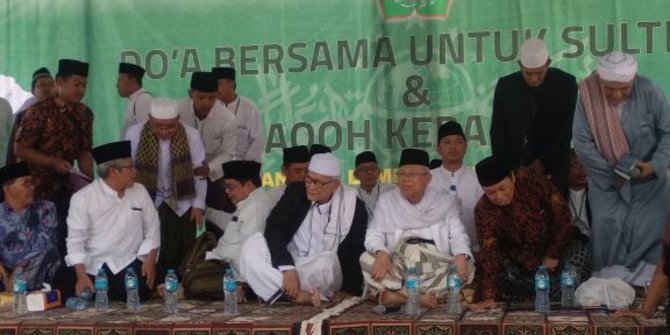 Hadiri Doa Bersama Untuk Sulteng, Ma’ruf Dapat Dukungan Dari Kiai Kampung Jabar