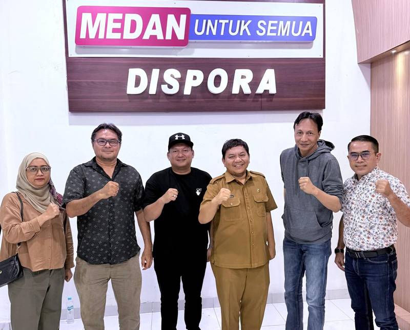 Harian Waspada dan Dispora Medan Mantapkan Persiapan Jalan Sehat