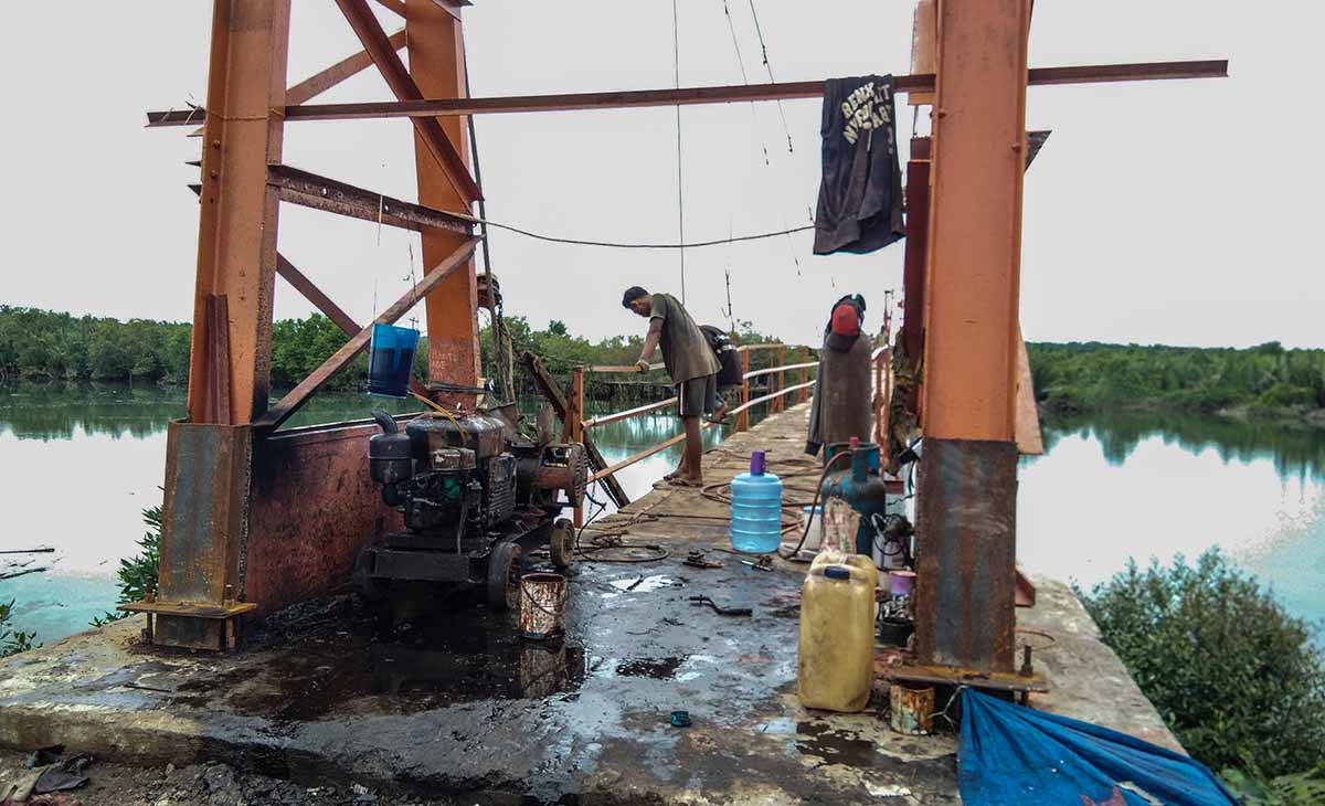 Jembatan Ambruk di Desa Dogang, Langkat…