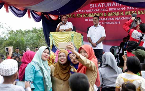 Paslon EDY – IJECK Disambut Meriah di Besitang