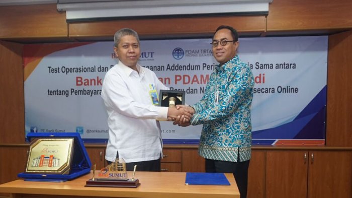 PDAM Tirtanadi Gandeng Bank Sumut Dalam Hal Pembayaran Pasang Baru