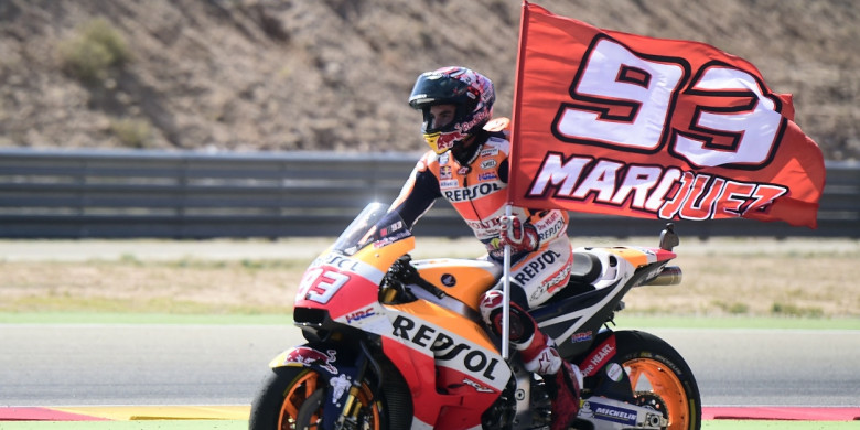 Pecundangi Pedrosa dan Lorenzo, Marquez Cetak Rekor Ini di Aragon