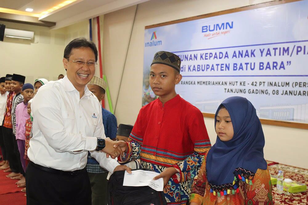 Peringati HUT Ke-42, Inalum Santuni 420 Anak Yatim di Kabupaten Batubara