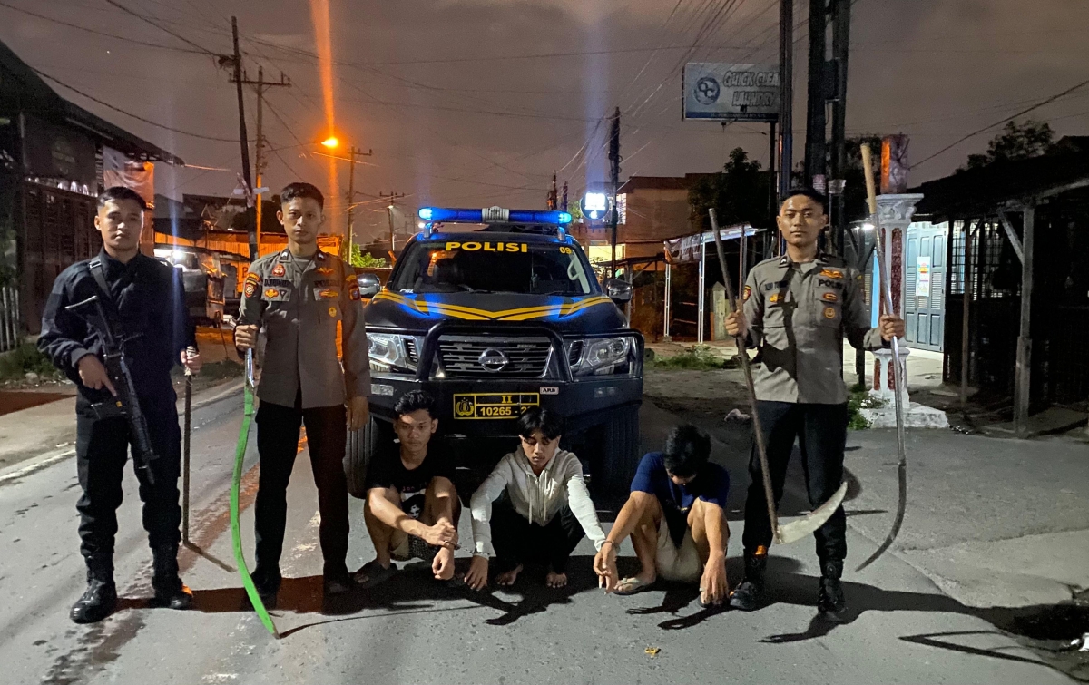 Polrestabes Medan Gencar Patroli, Tangkap Pelaku Tawuran Dini Hari