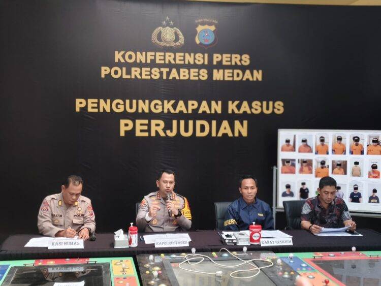 Polrestabes Medan Ungkap 33 Kasus Judi dalam 100 Hari, 62 Tersangka Diamankan