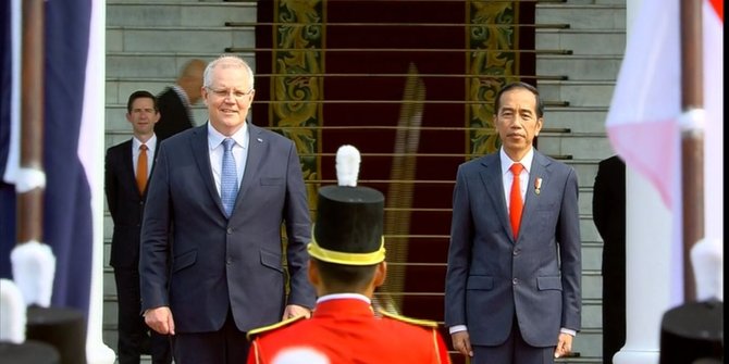 Presiden Jokowi Terima Kedatangan PM Australia
