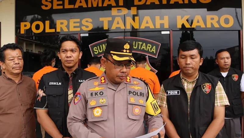 Satreskrim Polres Tanah Karo Ungkap Kasus Pembunuhan dan Penganiayaan di Club Bravo SGR