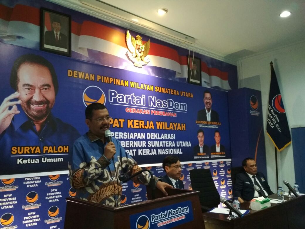 Teriakan Sumut Paten Bergema di Kantor DPW NasDem, Tengku Erry Diusung untuk Pilgub?